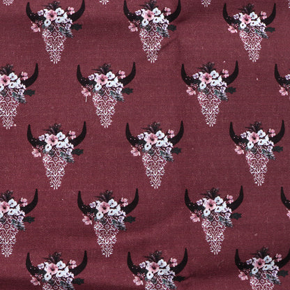 flower floral red series cow pattern printed fabric