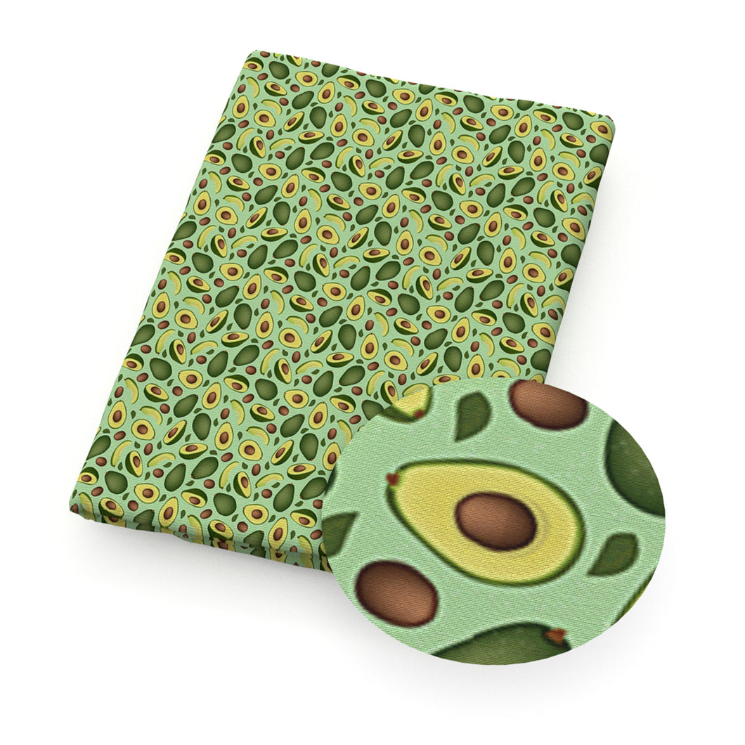 fruit avocado green series printed fabric