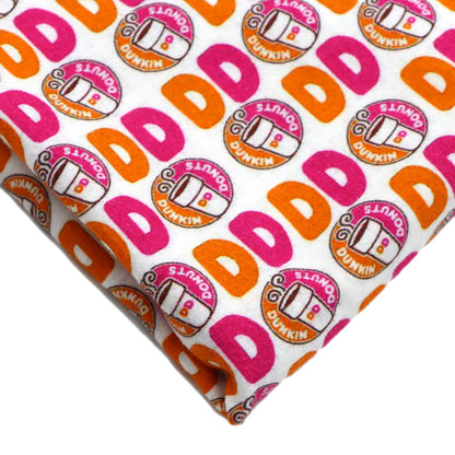 drinks dunkin donuts printed fabric