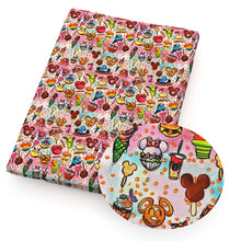 Load image into Gallery viewer, cake cupcake ice cream popsicle popcorn printed fabric
