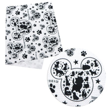 Load image into Gallery viewer, footprint paw star starfish dog puppy printed fabric
