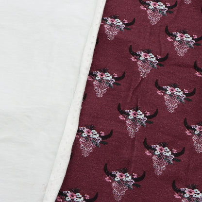 flower floral red series cow pattern printed fabric