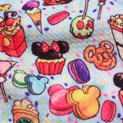 food cake cupcake ice cream popsicle printed fabric