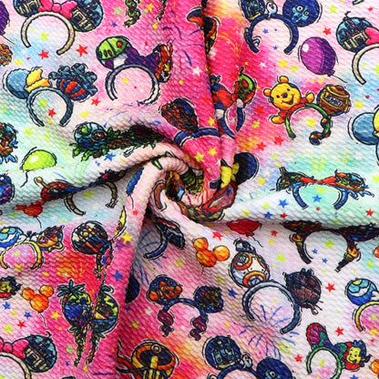 firework gradient color crochet headband hairband printed fabric