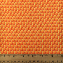 Load image into Gallery viewer, honey hexagon printed fabric
