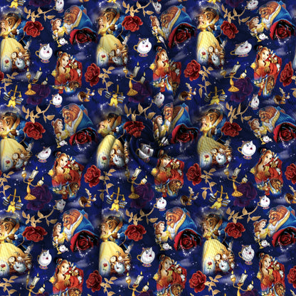 lions printed fabric