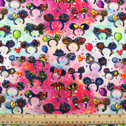 firework gradient color crochet headband hairband printed fabric