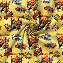Load image into Gallery viewer, yellow series letters alphabet printed fabric
