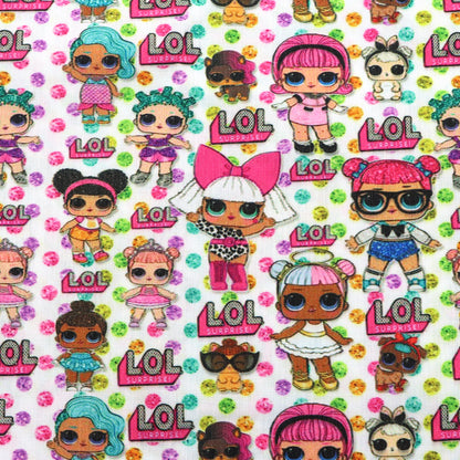 dots spot printed fabric