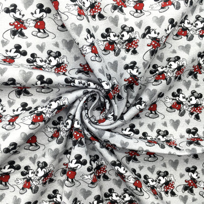 heart love valentines day black series printed fabric