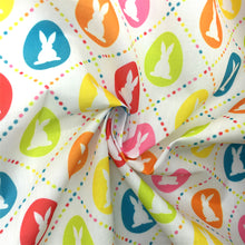 Load image into Gallery viewer, rabbit bunny easter bunny rhombus printed fabric
