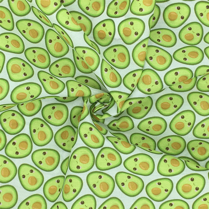 avocado fruit green series printed fabric
