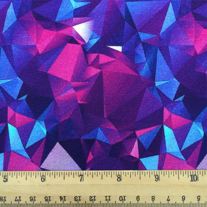 purple series geometric patterns embed mosaico printed fabric