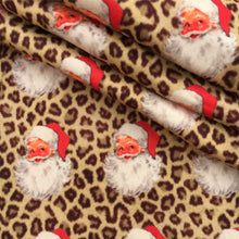 Load image into Gallery viewer, leopard cheetah christmas day printed fabric
