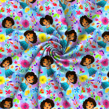 Load image into Gallery viewer, flowerfloral girl printed fabric
