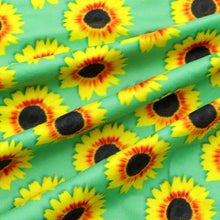 Load image into Gallery viewer, sunflower flower floral green series printed fabric
