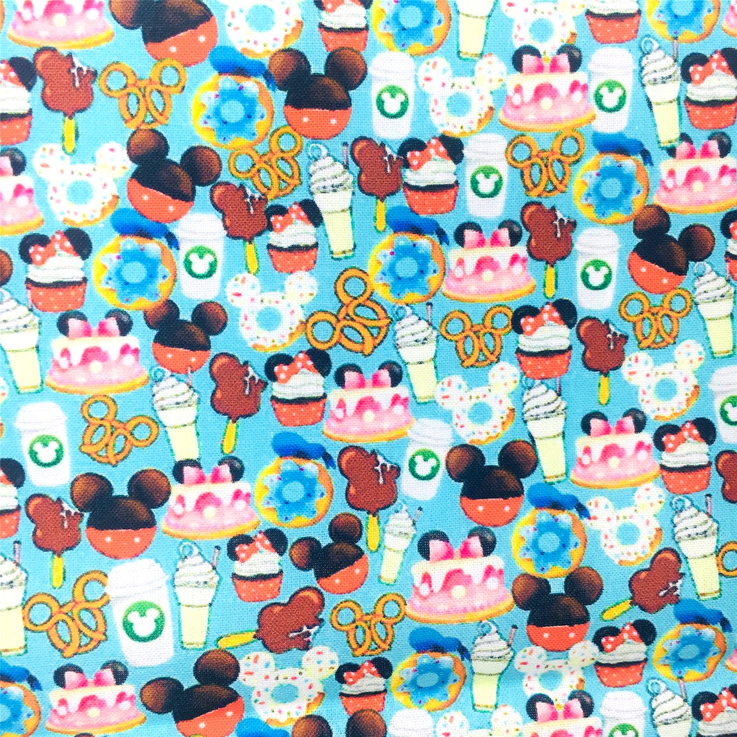 cake cupcake ice cream popsicle donuts food printed fabric