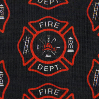 fire truck fire hydrant firemen printed fabric