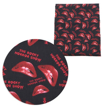 Load image into Gallery viewer, lipstick lips letters alphabet printed fabric
