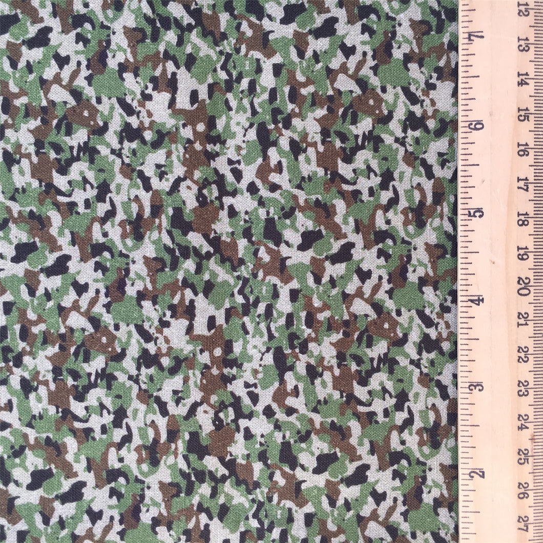 camouflage camo paint splatter printed fabric