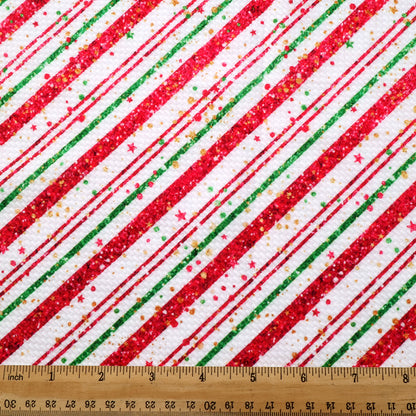 stripe christmas day star starfish printed fabric