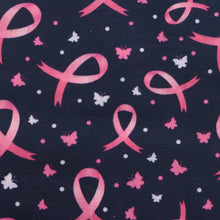 Load image into Gallery viewer, breast cancer butterfly awareness printed fabric
