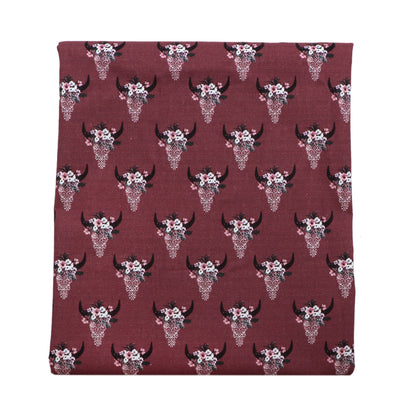 flower floral red series cow pattern printed fabric