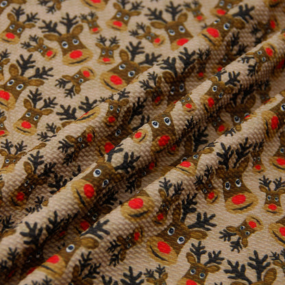 christmas day deer reindeer giraffe printed fabric