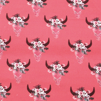 flower floral red series cow pattern printed fabric