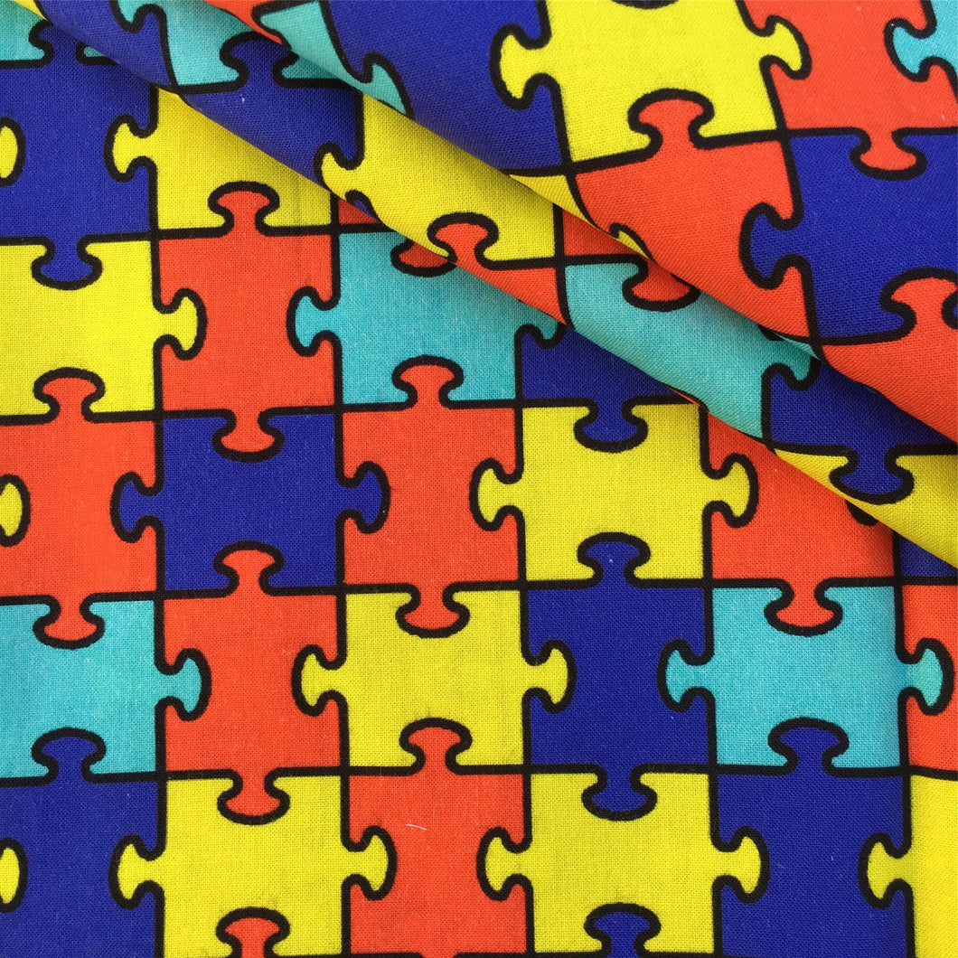 autism awareness printed fabric