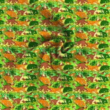 Load image into Gallery viewer, dinosaurs dino green series printed fabric
