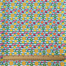 Load image into Gallery viewer, stripe watermelon fruit cherry lemon printed fabric
