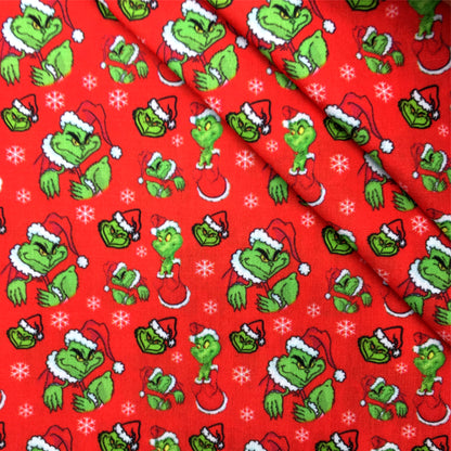 christmas day snowflake snow printed fabric