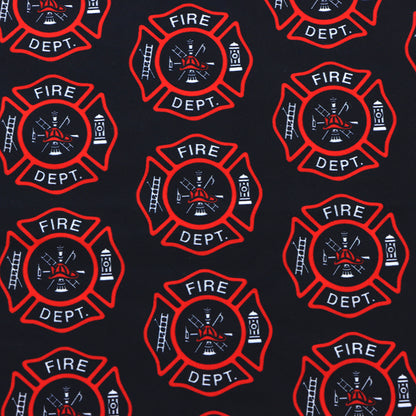 fire truck fire hydrant firemen printed fabric