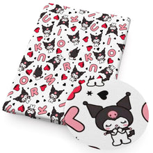 Load image into Gallery viewer, my melody melodycinnamorollhello kittykuromi heart love letters alphabet fabric
