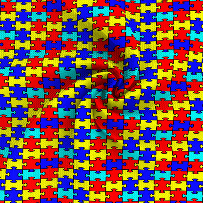 autism awareness printed fabric