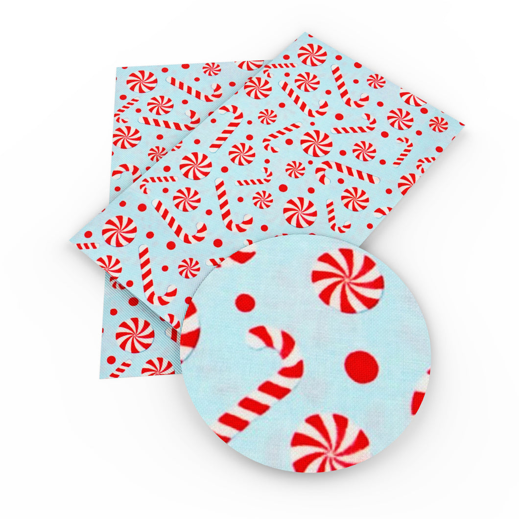 christmas day candy sweety crutch printed fabric