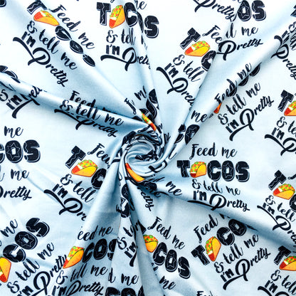 food go vegan taco printed fabric