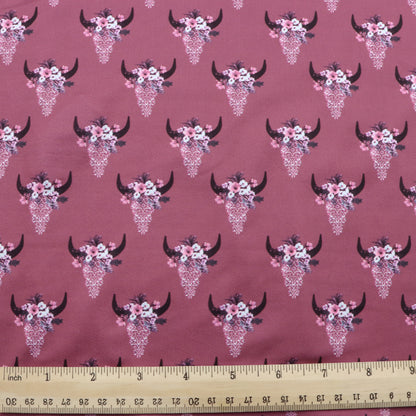 flower floral red series cow pattern printed fabric