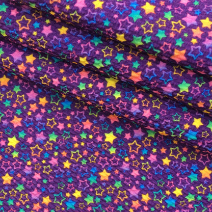 gradient color star starfish purple series printed fabric