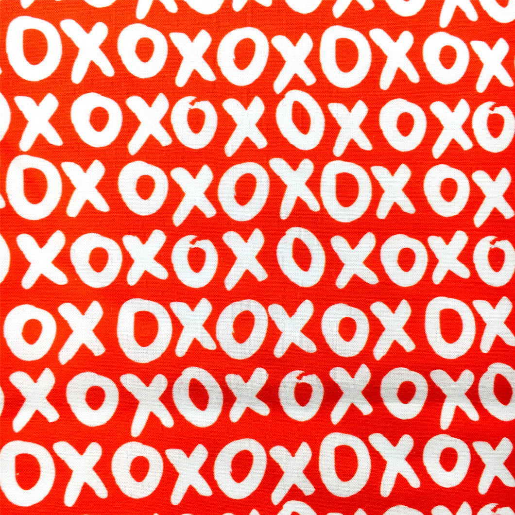 letters alphabet valentines day xoxo printed fabric