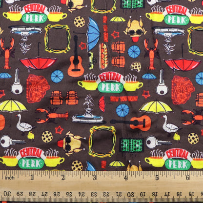 umbrella guitars turkey chicken lobster printed fabric