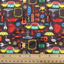 Load image into Gallery viewer, umbrella guitars letters alphabet turkey chicken lobster printed fabric
