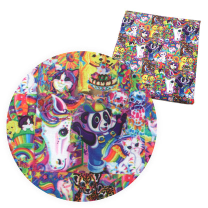 panda dog puppy printed fabric