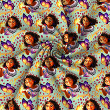 Load image into Gallery viewer, butterfly girl printed fabric
