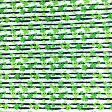 Load image into Gallery viewer, st patricks clover shamrock paint splatter printed fabric

