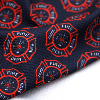 fire truck fire hydrant firemen printed fabric