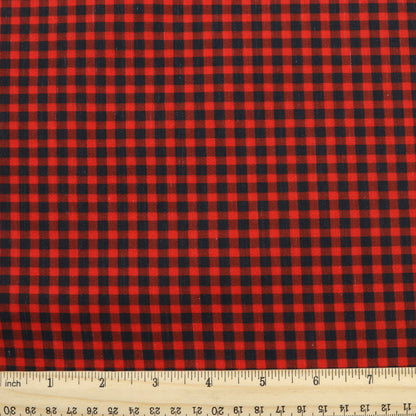 plaid grid christmas day printed fabric