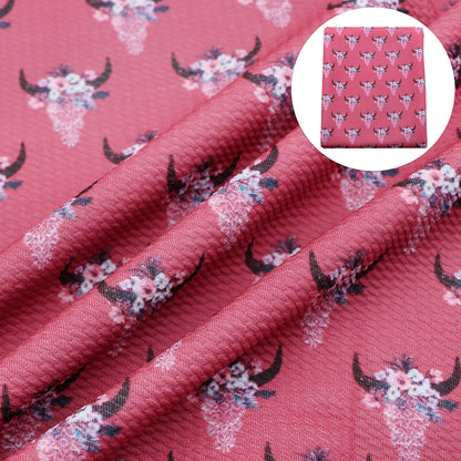 flower floral red series cow pattern printed fabric