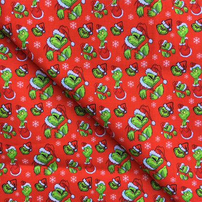 christmas day snowflake snow printed fabric